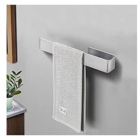 Toallero de baño de 25 cm sin taladrar, toallero autoadhesivo de acero inoxidable para baño y cocina
