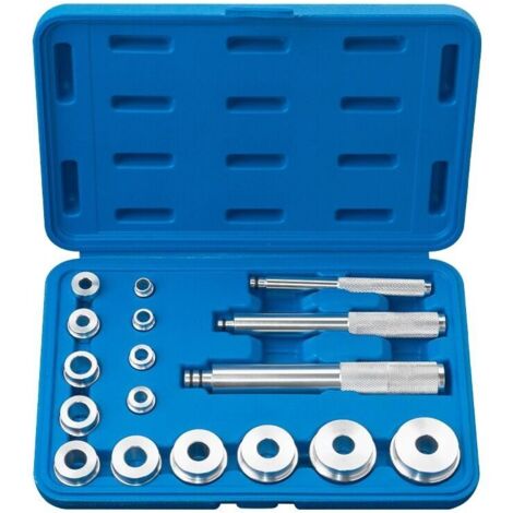 Juego de extractores de cojinetes de aluminio de 17 piezas para la instalación de cojinetes de automóvil: piezas de ajuste a presión con estuche (1/4)