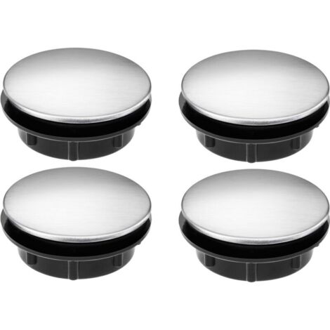 Tapones para fregadero, 4 paquetes (1,1-1,57 pulgadas de diámetro), tapa para grifo de fregadero, acero inoxidable, tapa para grifo de cocina (1/4)