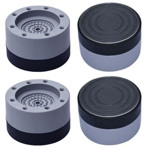 Pack de 4 pies para lavadora, pies para lavadora resistentes a vibraciones, pies de goma antideslizantes para lavadoras y secadoras, 3,5 cm (1/4)