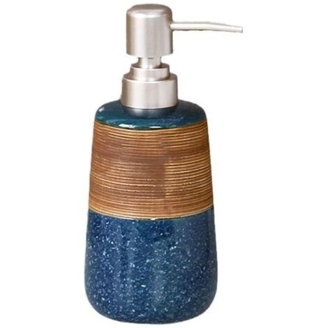 Dispensador de jabón, diseño cepillado estilo nórdico, dispensador de jabón líquido, dispensador de jabón de manos para baño, dispensador de loción espumosa en botella. (1/4)