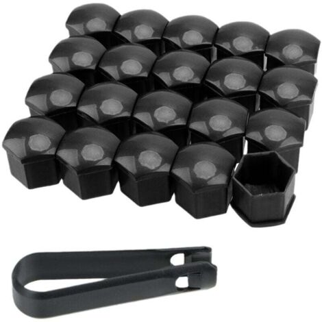 20 tapas para tuercas de rueda de Ø 17 mm, tapas universales para conversión de coche, con herramienta de conversión. (1/4)