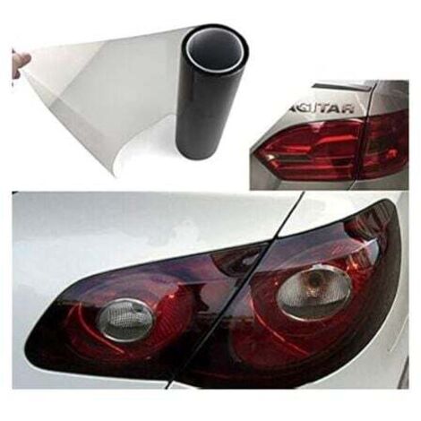 Película de tinte para faros de coche, impermeable, 200 x 30 cm, color negro claro (1/4)