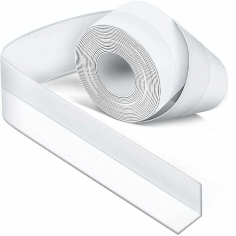 Sellador de silicona blanca para baño, sellador para bañera, cinta de sellado, resistente al moho y al agua, cinta suave para cocina. (1/4)