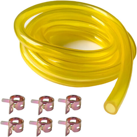 Manguera de gasolina de 2 m - 1/8" DI x 1/4" DE (3,2 mm x 6,4 mm) - Compatible con motores Stihl de las series FS/HL/HT/KM y pequeños de 2 tiempos - Resistente al etanol (1/4)
