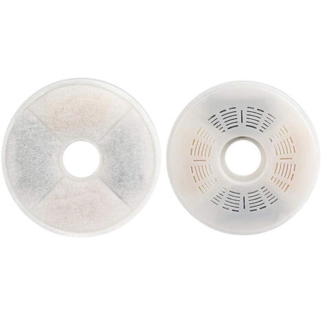 2 filtros para fuente de agua para gatos, filtro de repuesto redondo para perro/gato, filtro para fuente de agua para mascotas con carbón activado.