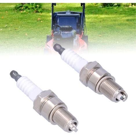 Paquete de 2 bujías F6RTC con terminal sólido de repuesto para generador cortacésped MTD 951-10292, 751-10292 y 131-039 (1/4)
