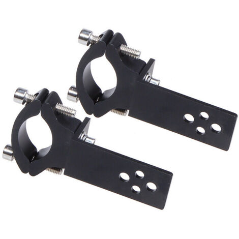 2 abrazaderas para tubo de horquilla de motocicleta, instalación horizontal/vertical, montaje de barra de luz LED de 22 mm a 36 mm (1/4)