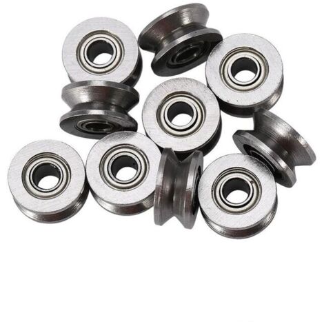 20 poleas de rodamiento de bolas de ranura profunda V623ZZ para sistema de movimiento lineal de rieles ferroviarios, 4 x 13 x 6 mm (1/4)