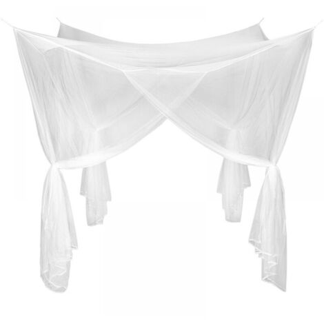 Mosquitera para camas individuales y dobles. Excelente ventilación, malla densa. 190 x 210 x 240 cm (blanco).