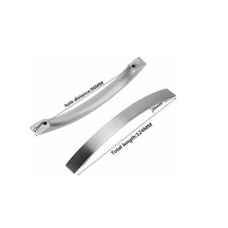 Juego de 12 tiradores de acero inoxidable para armarios de cocina, distancia entre ejes de 96 mm – tiradores de puerta cromados – tiradores de puerta de níquel cepillado