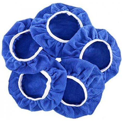 Paquete de 5 almohadillas de pulido de tapas de válvulas de microfibra azul real (125-150 mm) para pulir automóviles