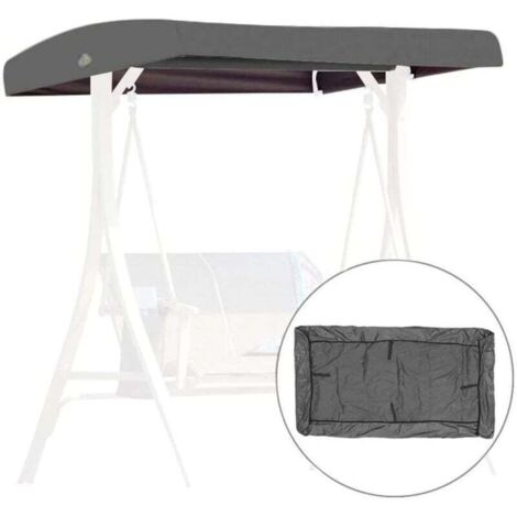 Techo de repuesto para columpio, 191 x 120 x 23 cm, cubierta de repuesto para 3 plazas, techo para columpio de jardín, toldo impermeable para columpios de jardín y patios (Tamaño: 191 x 120 x 23 cm, C