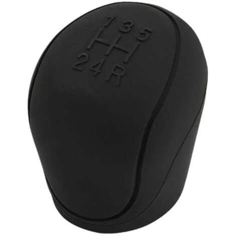 Funda universal para palanca de cambios de coche (negra), de silicona suave, antideslizante, para 5 velocidades, color negro (1/4)