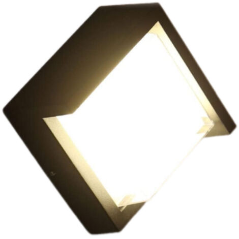 Aplique de pared para exterior, LED de 12 W, IP65, resistente al agua, ideal para patio, jardín, terraza, muro del barrio, entrada, patio, villa, pasillo.