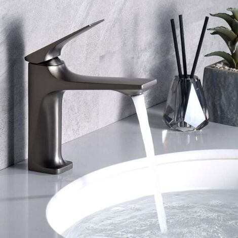 Mezcladores monomando de lavabo, mezcladores de lavabo de 1 orificio para agua fría y caliente, mezclador de lavabo empotrado, G1 (1/4)