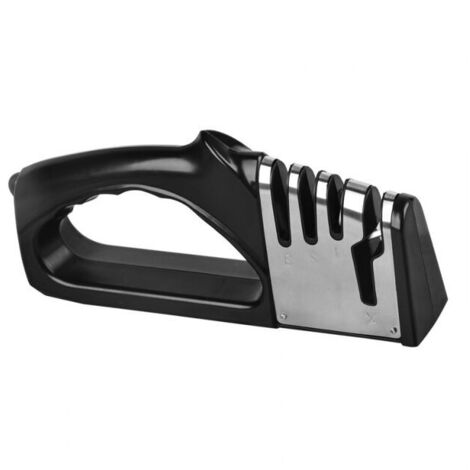 Afilador de cuchillos y tijeras de cocina 4 en 1, afilador de cuchillos profesional, afilador de cuchillos con goma antideslizante (1/3)