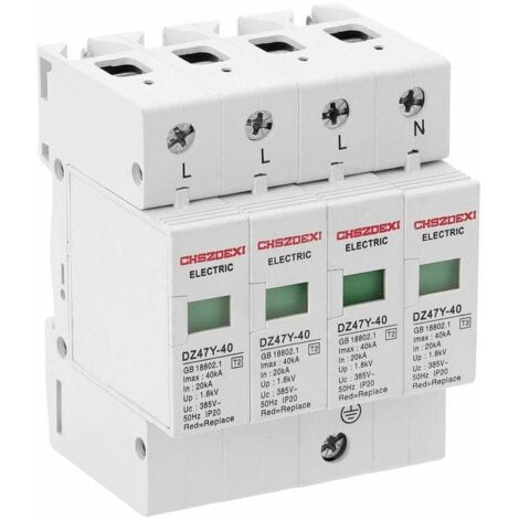 Protector contra sobretensiones doméstico DZ47Y-40KA de 385 V SPD, dispositivo de protección contra sobretensiones de bajo voltaje 4P, multicolor