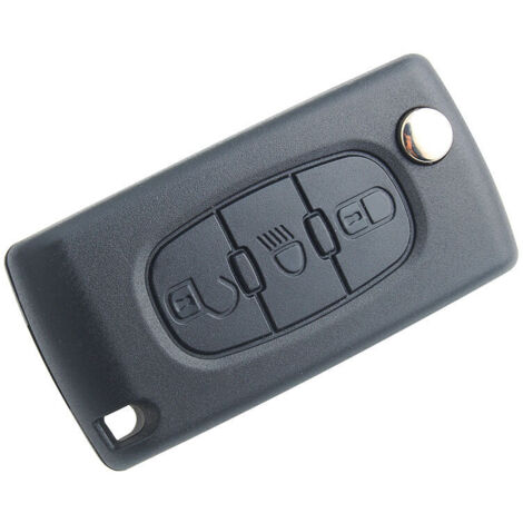 Carcasa de llave plegable con botones compatible con CE0523 para Peugeot 207, 307, 308, 407, 408, 3008, 5008 y Citroën C2, C3, C4, C5, C6 y C8 (2 botones, CE0523)