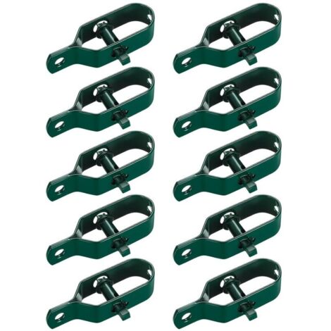 Paquete de 10 tensores para cables de acero, tensores para cercas, tensores para alambre de púas, juego de conexión para tensores de cables de tensión (verde) (1/4)