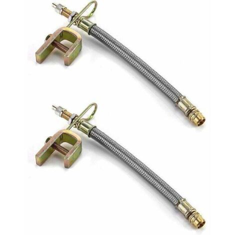 Extensión de válvula de neumático Jalleria, extensión de válvula de neumático para camiones, autobuses y remolques, 18 cm, juego de 2, accesorios para equipos de exterior (1/4)