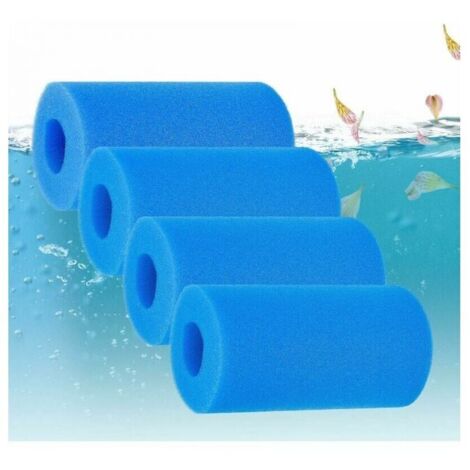 Esponja filtrante tipo A 10 x 20 cm, espuma filtrante reutilizable para piscina T-Audace, 4 piezas, cartucho de esponja filtrante, espuma filtrante para piscina, esponja filtrante para acuario, esponj (1/4)