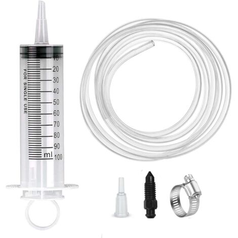 Kit de purga de frenos, kit de purga para frenos de disco hidráulicos, kit de purga para frenos de moto, incluye jeringa de 100 ml