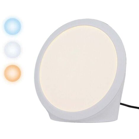 Lámpara de terapia de luz de 10,000 lux, simulación de luz diurna con 2 colores de luz, 6 temporizadores, 5 intensidades de luz ajustables y función de memoria, sin UV