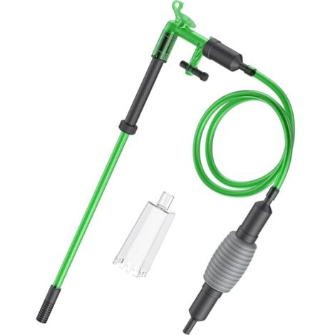 Cambiador de agua 2 en 1 para acuario, juego de aspiradora con sifón y limpiador de grava para la limpieza del acuario. (1/4)
