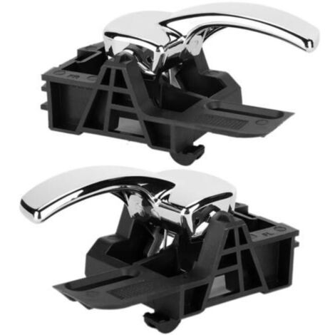 Manija interior de puerta cromada izquierda y derecha 80671-JD00E. Compatible con Nissan Qashqai 2004-2007. (1/4)