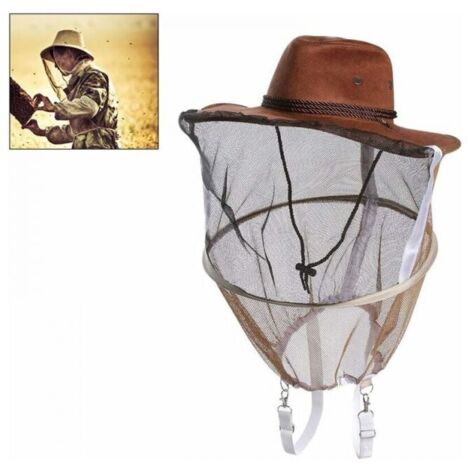 Sombrero de apicultura con velo, velo de apicultura de algodón, sombrero de apicultura, máscara antimosquitos, gorra de pesca al aire libre, protección facial