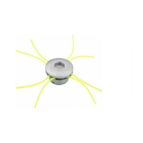 Cabezal de corte de aluminio, cabezal de corte universal de 4 líneas, cabezal de corte de césped para jardín, césped, patio, (1/4)