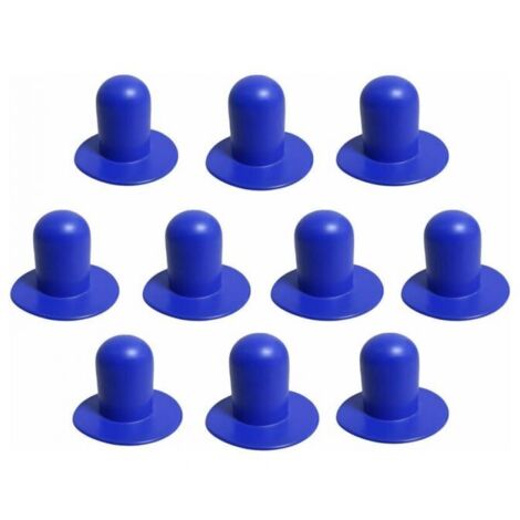 Paquete de 10 tapas de piscina extendidas, tapa de bomba de filtro Bestway Lay-Z Spa, filtro de repuesto para Lay-Z Spa, compatible con piscinas (azul, extendidas) (1/4)