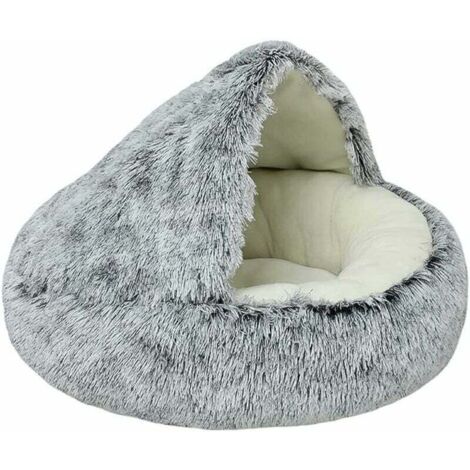 Cama suave para gatos, cama para mascotas, sofá lavable, nido para perros, cesta para perros pequeños (gris) (1/4)
