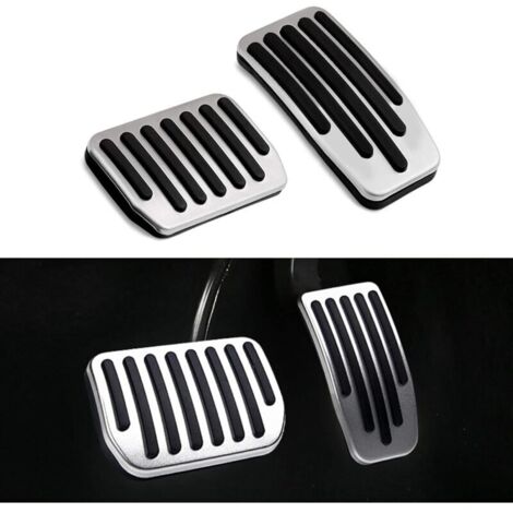 Pedales de freno antideslizantes de alto rendimiento para Tesla Highland Model 3 y Model Y (2017-2024), cubierta de pedal de acelerador y reposapiés antideslizantes, color plateado (1/4)