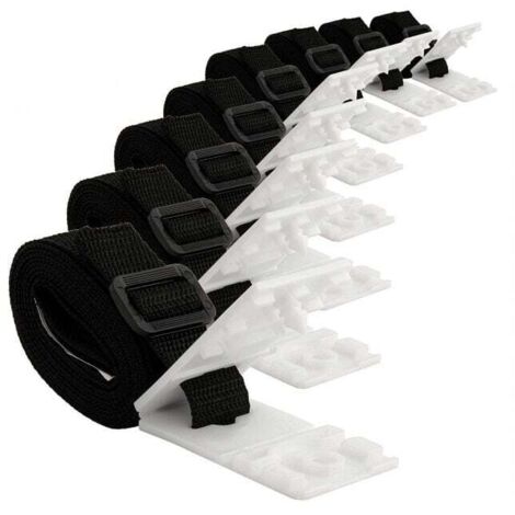 Kits de montaje de cubiertas solares para piscinas, correas y abrazaderas de montaje, cintas adhesivas de nailon, placas de montaje, hebillas (1/4)