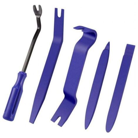 Kit de herramientas para quitar molduras de coche, herramienta de instalación de radio y audio para salpicadero de coche, 5 piezas (1/3)
