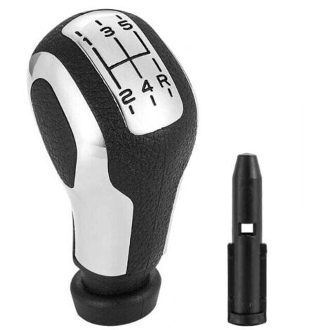 Pomo de cambio de 5 velocidades negro con adaptador para Peugeot Picasso Saxo (1/4)