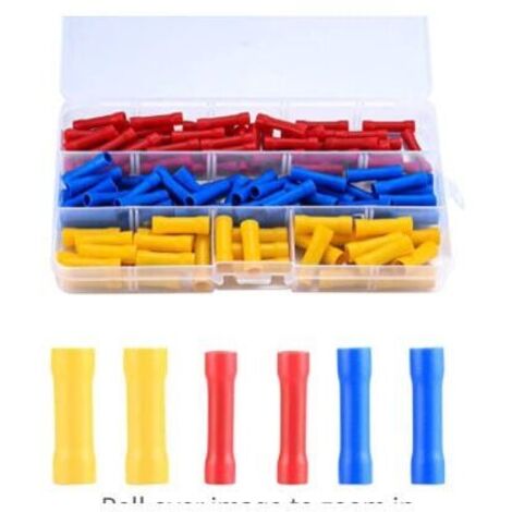 120 conectores eléctricos, terminales eléctricos de manguito aislado, terminales de crimpado, terminales de crimpado rectos para cables eléctricos, conectores de crimpado para cables eléctricos automo (1/4)