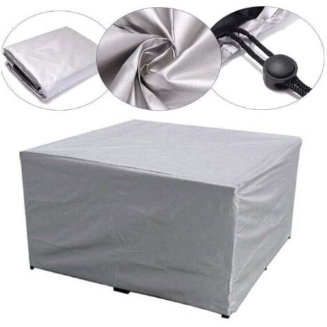 Funda Oxford resistente para muebles de jardín, impermeable, resistente al polvo y al viento, con protección UV para sillas de exterior, color plateado - 18012074 (1/4)