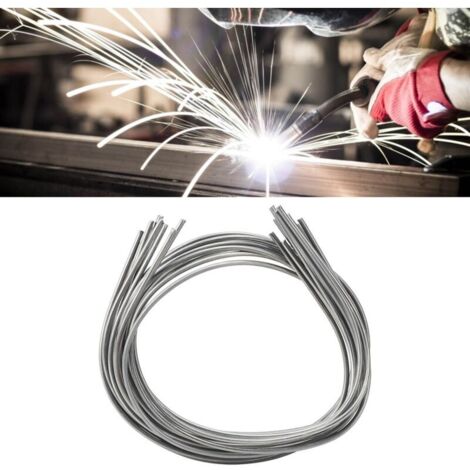Paquete de 10 varillas para soldar aluminio y cobre, electrodo de baja temperatura, diámetro 2 mm, hilo con núcleo de fundente para soldadura, apto para metales blancos.