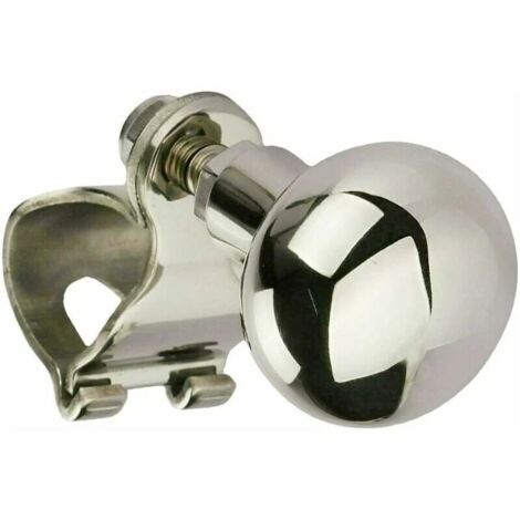 Bola de volante de acero inoxidable para automóviles, refuerzo de volante de automóvil, empuñadura universal para pomo de volante de automóvil, bola de refuerzo de volante, pomo de volante, bola de co (1/4)