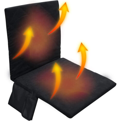 Funda calefactable para asiento de carrito de golf, antideslizante, calentamiento rápido, ajuste de temperatura de tres velocidades, apagado automático, color negro (1/4)