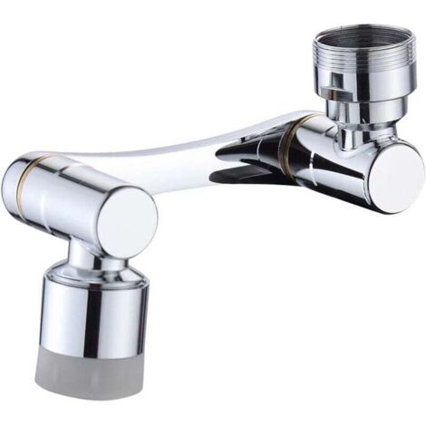 Extensor de grifo giratorio para fregadero de cocina y baño, brazo mecánico de ángulo amplio de 1440°, accesorio de grifo giratorio, filtro antisalpicaduras plegable de 3 vías, aireador de grifo