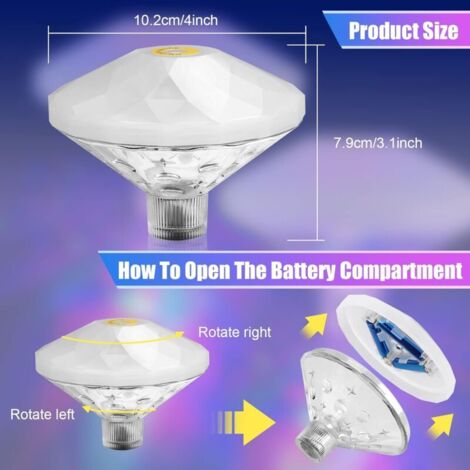 Luz LED Flotante Para Piscina De 55W, RGB, Con Control Remoto, Sumergible Y De 12V