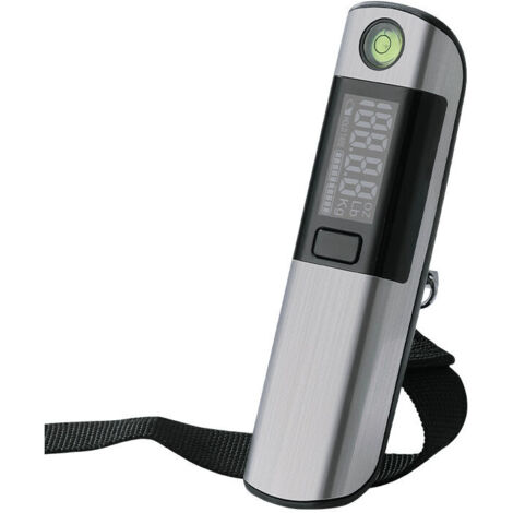 Báscula para equipaje, báscula electrónica para evitar el exceso de peso al viajar, herramienta con cinta métrica y báscula de mano, báscula para maletas (1/4)