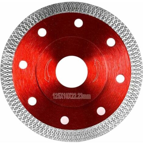 Disco de corte de diamante de 125 mm para azulejos, disco de corte fino en seco, disco de corte de diamante, hoja de sierra circular para azulejos, granito, cerámica, mármol, baldosas, piedra caliza, (1/4)