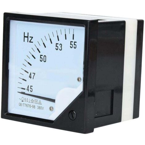 Medidor de frecuencia de panel AIPERQ, comprobador de voltaje de prueba eléctrico cuadrado, medidor de hercios de panel analógico tipo puntero, 45-55 Hz CA 380 V 1.5 (1/4)