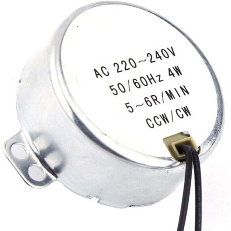 Motor síncrono eléctrico AIPERQ, 1 pieza, 220-240 V CA, 4 W, sentido horario/antihorario (5-6 RPM) (1/3)
