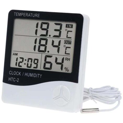 Termómetro e higrómetro digital LCD AIPERQ, estación meteorológica electrónica, comprobador de temperatura y humedad para interiores y exteriores.
